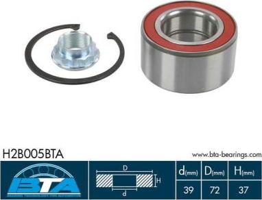 BTA H2B005BTA - Комплект подшипника ступицы колеса parts5.com