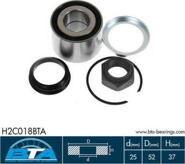 BTA H2C018BTA - Комплект подшипника ступицы колеса parts5.com