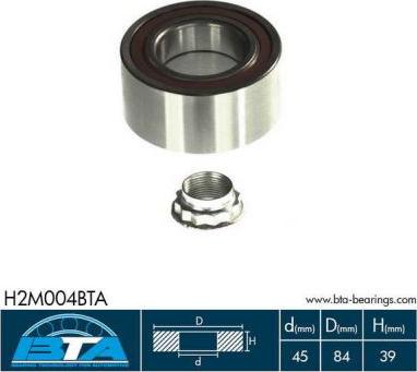 BTA H2M004BTA - Комплект подшипника ступицы колеса parts5.com