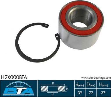 BTA H2X000BTA - Комплект подшипника ступицы колеса parts5.com