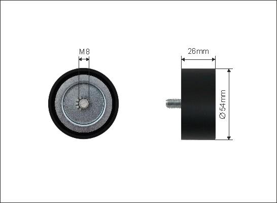 Caffaro 500179 - Направляющий ролик, поликлиновый ремень parts5.com