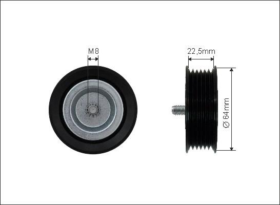 Caffaro 500178 - Направляющий ролик, поликлиновый ремень parts5.com