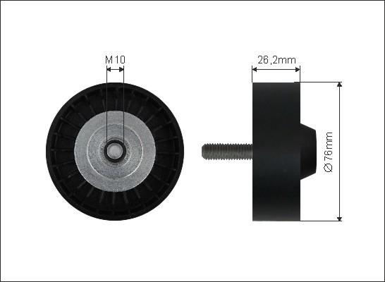 Caffaro 452-137 - Направляющий ролик, поликлиновый ремень parts5.com