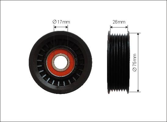 Caffaro 462-00 - Направляющий ролик, поликлиновый ремень parts5.com