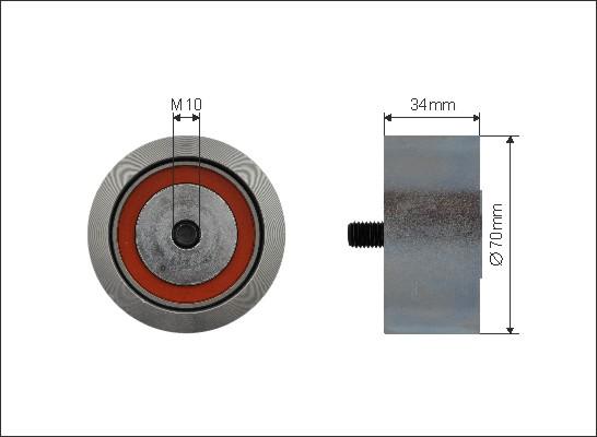 Caffaro 404-99 - Deflection / Guide Pulley, timing belt parts5.com