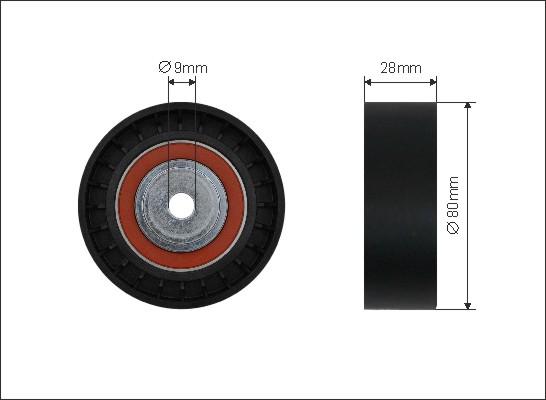 Caffaro 40-25 - Направляющий ролик, поликлиновый ремень parts5.com