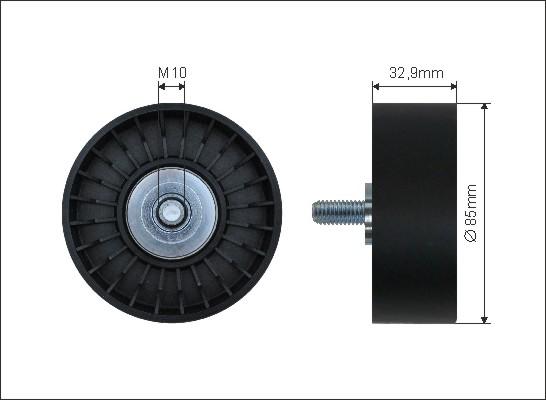 Caffaro 419-51 - Направляющий ролик, поликлиновый ремень parts5.com