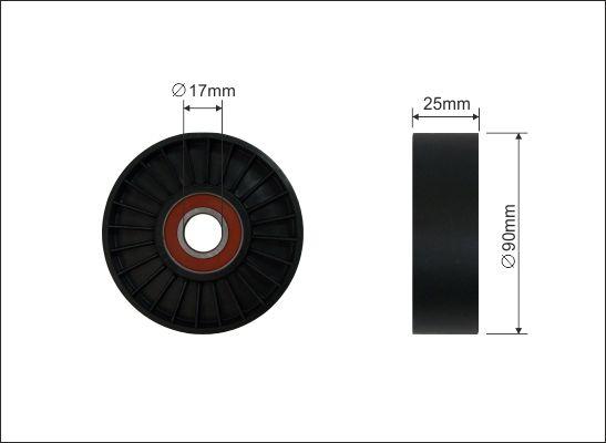 Caffaro 410-00 - Направляющий ролик, поликлиновый ремень parts5.com