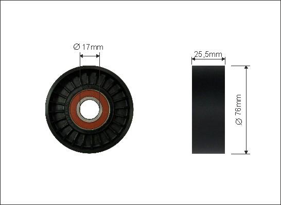 Caffaro 417-00 - Направляющий ролик, поликлиновый ремень parts5.com