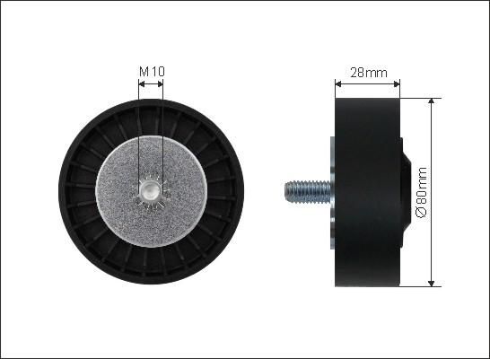 Caffaro 481-05 - Направляющий ролик, поликлиновый ремень parts5.com