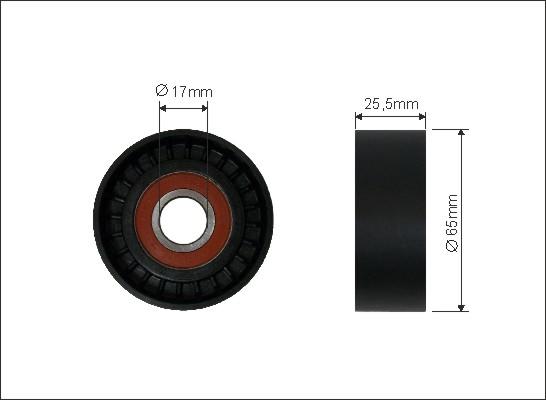 Caffaro 434-00 - Направляющий ролик, поликлиновый ремень parts5.com