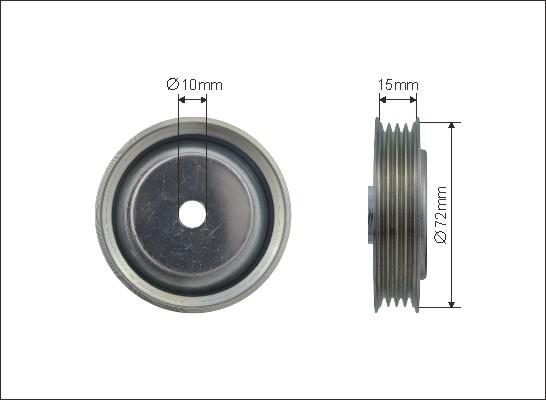 Caffaro 432-143 - Направляющий ролик, поликлиновый ремень parts5.com