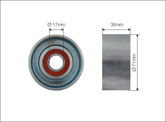 Caffaro 429-00 - Направляющий ролик, поликлиновый ремень parts5.com