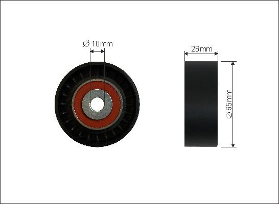 Caffaro 423-26 - Направляющий ролик, поликлиновый ремень parts5.com