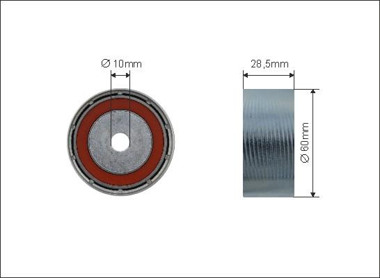 Caffaro 500442 - Направляющий ролик, зубчатый ремень parts5.com