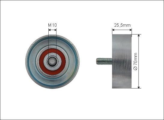 Caffaro 500451 - Направляющий ролик, поликлиновый ремень parts5.com