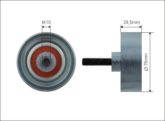 Caffaro 500460 - Направляющий ролик, поликлиновый ремень parts5.com