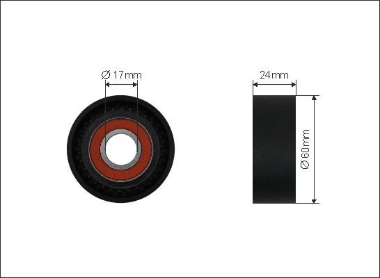 Caffaro 500523 - Направляющий ролик, поликлиновый ремень parts5.com