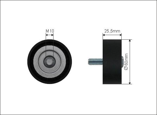 Caffaro 500402 - Направляющий ролик, поликлиновый ремень parts5.com