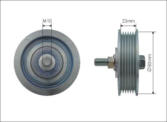 Caffaro 500407 - Направляющий ролик, поликлиновый ремень parts5.com