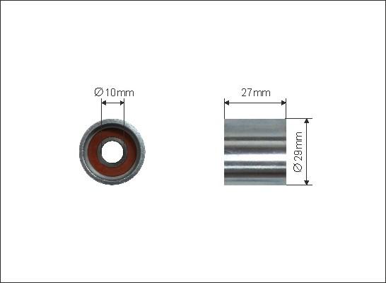 Caffaro 500417 - Направляющий ролик, поликлиновый ремень parts5.com