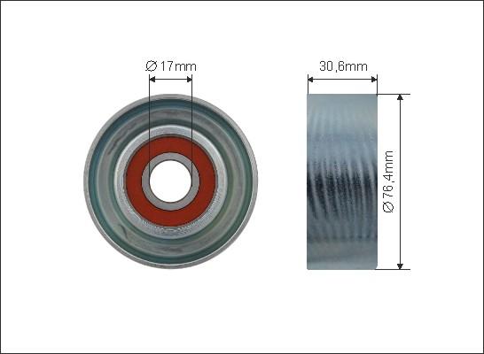 Caffaro 500508 - Направляющий ролик, поликлиновый ремень parts5.com