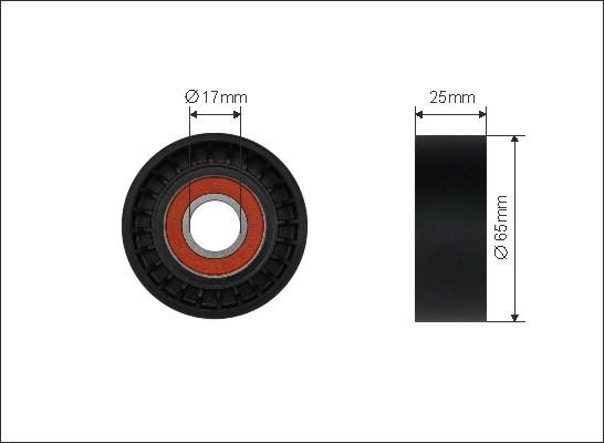 Caffaro 500533 - Направляющий ролик, поликлиновый ремень parts5.com