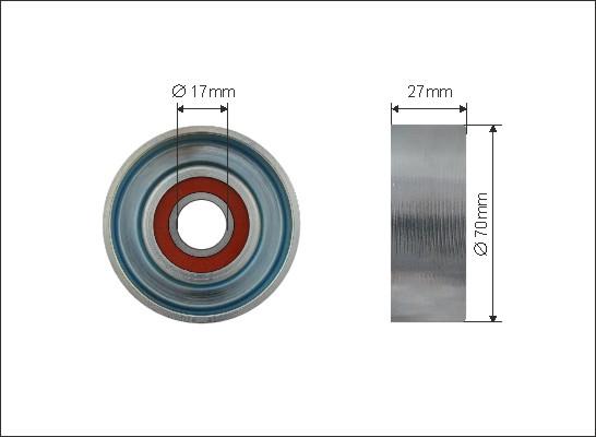 Caffaro 500529 - Направляющий ролик, поликлиновый ремень parts5.com