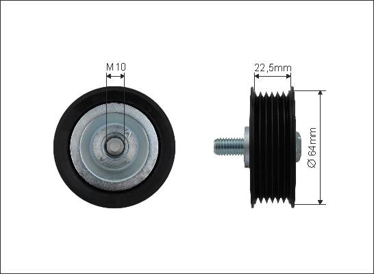 Caffaro 500058 - Направляющий ролик, поликлиновый ремень parts5.com