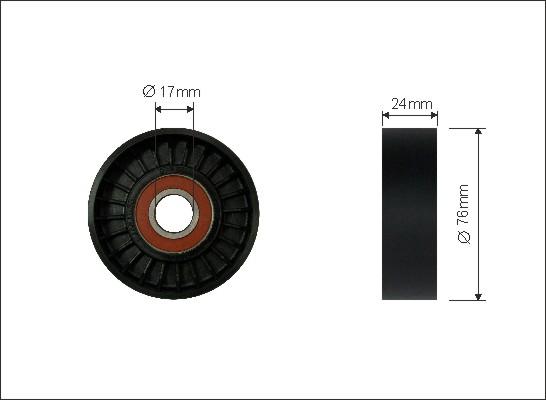 Caffaro 500052 - Направляющий ролик, поликлиновый ремень parts5.com