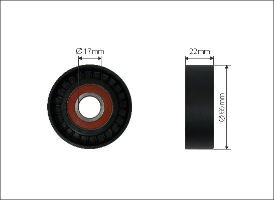 Caffaro 500063 - Направляющий ролик, поликлиновый ремень parts5.com