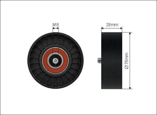 Caffaro 500004 - Направляющий ролик, поликлиновый ремень parts5.com