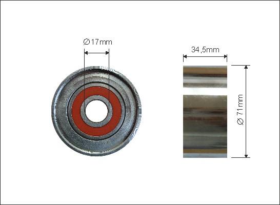 Caffaro 500000 - Направляющий ролик, поликлиновый ремень parts5.com