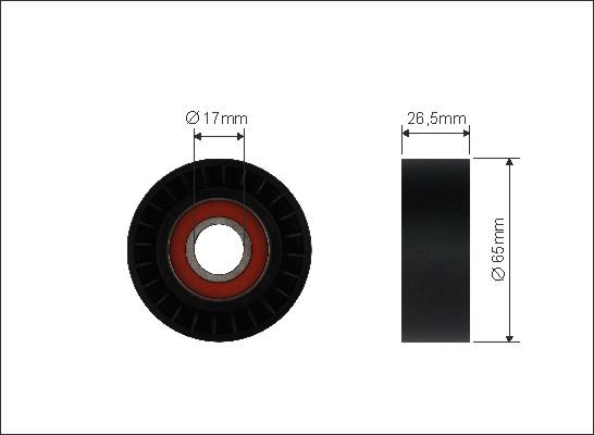 Caffaro 500008 - Направляющий ролик, поликлиновый ремень parts5.com