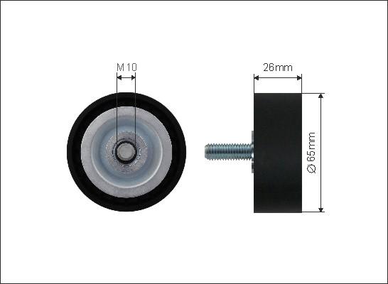 Caffaro 500017 - Направляющий ролик, поликлиновый ремень parts5.com