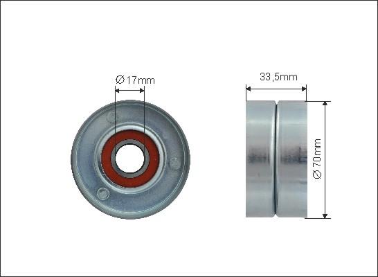 Caffaro 500083 - Polea inversión / guía, correa poli V parts5.com