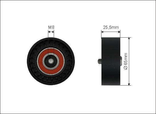 Caffaro 500031 - Направляющий ролик, поликлиновый ремень parts5.com