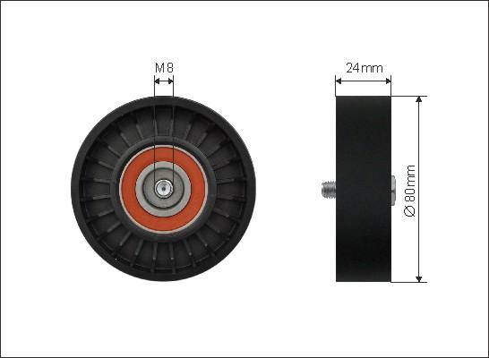 Caffaro 500078 - Направляющий ролик, поликлиновый ремень parts5.com