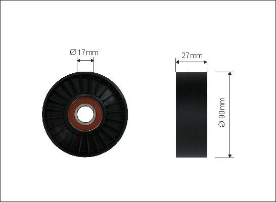 Caffaro 500077 - Направляющий ролик, поликлиновый ремень parts5.com