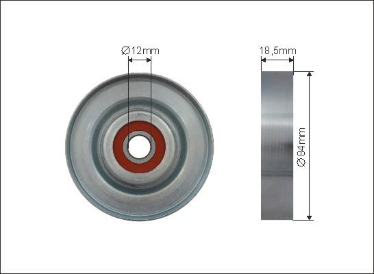 Caffaro 500161 - Направляющий ролик, поликлиновый ремень parts5.com