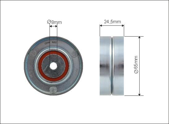 Caffaro 500113 - Направляющий ролик, поликлиновый ремень parts5.com