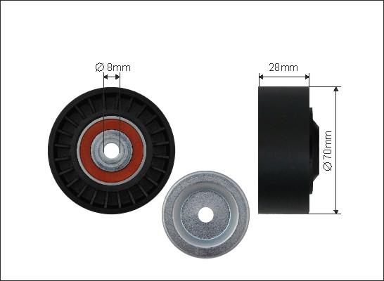 Caffaro 500112 - Направляющий ролик, поликлиновый ремень parts5.com