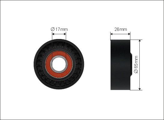 Caffaro 500184 - Направляющий ролик, поликлиновый ремень parts5.com