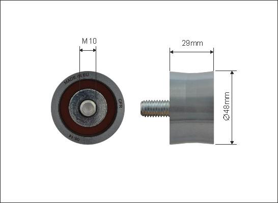 Caffaro 500139 - Направляющий ролик, зубчатый ремень parts5.com