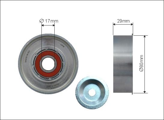 Caffaro 500174 - Направляющий ролик, поликлиновый ремень parts5.com