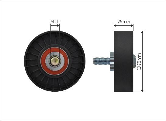 Caffaro 500176 - Направляющий ролик, поликлиновый ремень parts5.com