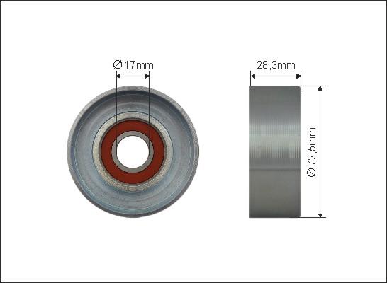 Caffaro 500357 - Направляющий ролик, поликлиновый ремень parts5.com