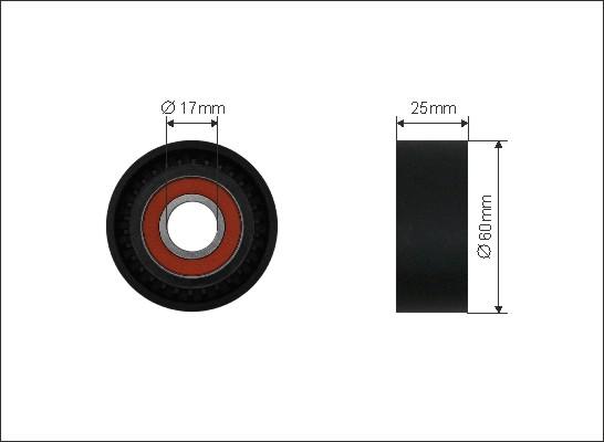 Caffaro 500534 - Направляющий ролик, поликлиновый ремень parts5.com