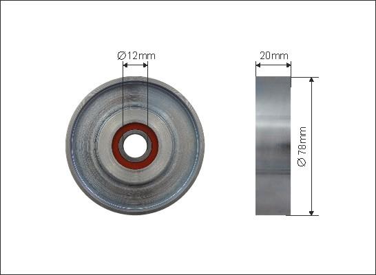 Caffaro 500313 - Deflection / Guide Pulley, v-ribbed belt parts5.com