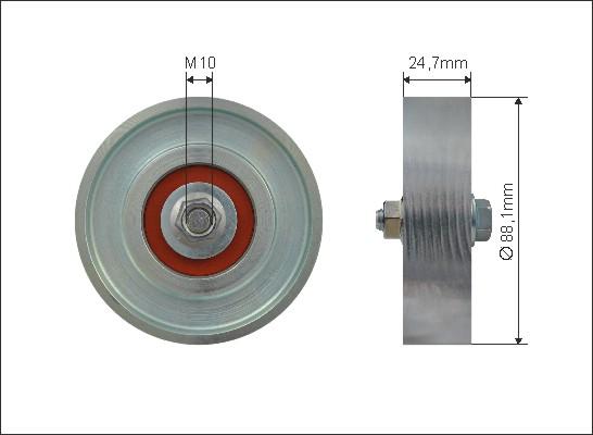 Caffaro 500389 - Направляющий ролик, поликлиновый ремень parts5.com